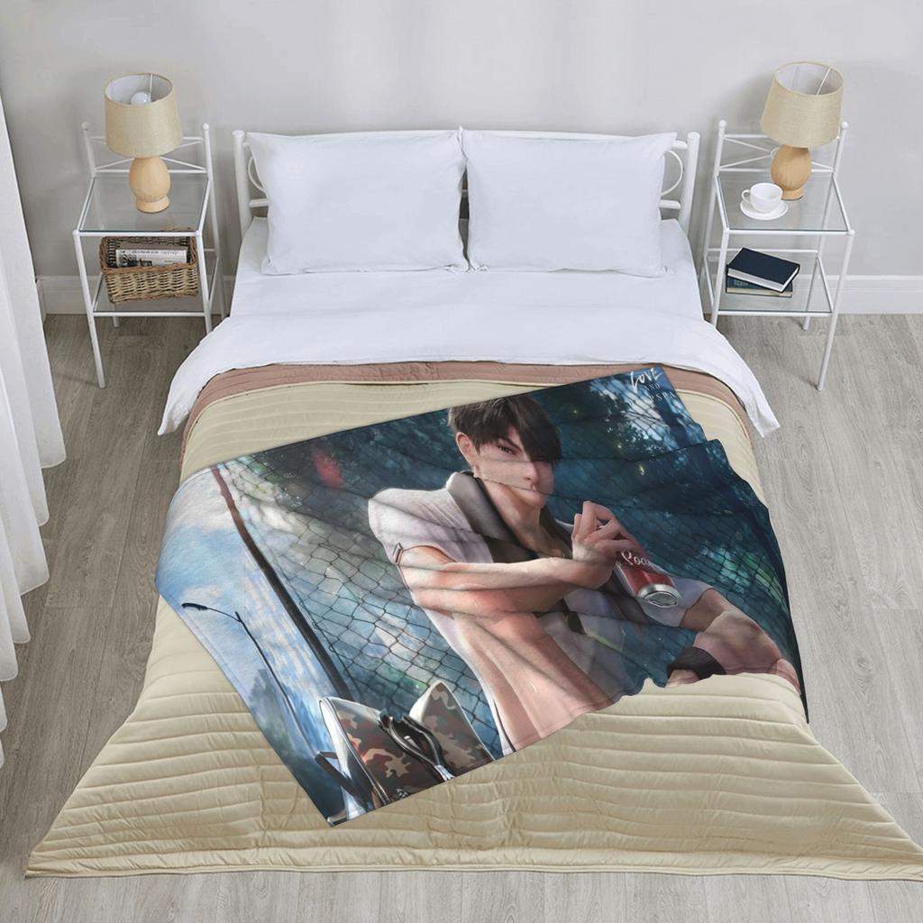 Love and Deepspace Blanket Xavier Zayne Rafayel Sylus Caleb Flannel Vintage Breathable Throw Blankets for Bedspread Decoration