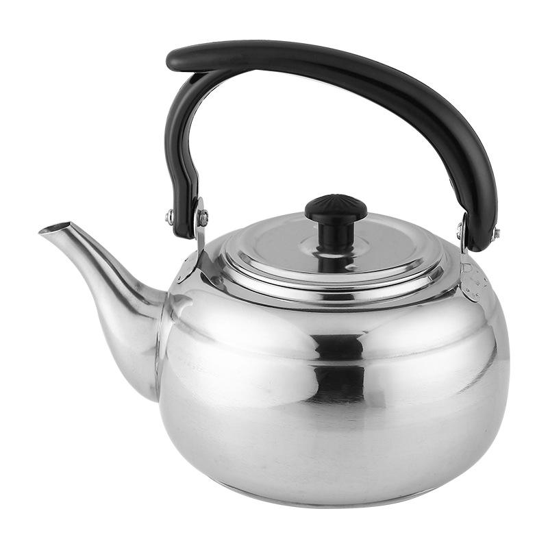 Large Exquisite Black Stainless Steel Teapot for Boiling Water and Tea, Suitable for Restaurants and Hotels