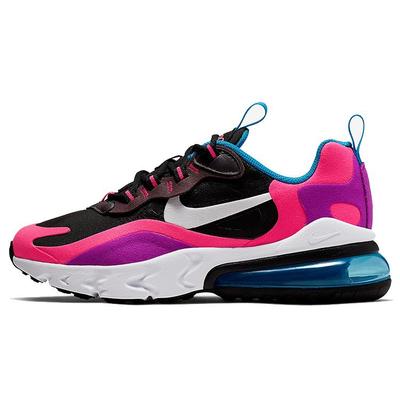 Air Max 270 React Preto Rosa Hiper Roxo Vibrante GS BQ0101-001