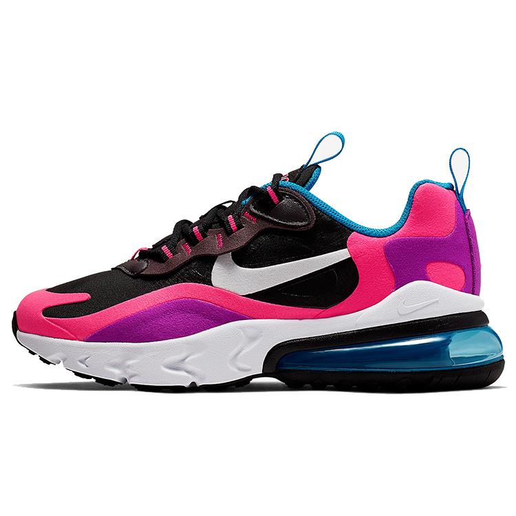 Nike Air Max 270 React Black Hyper Pink Vivid Purple GS BQ0101-001 38.5