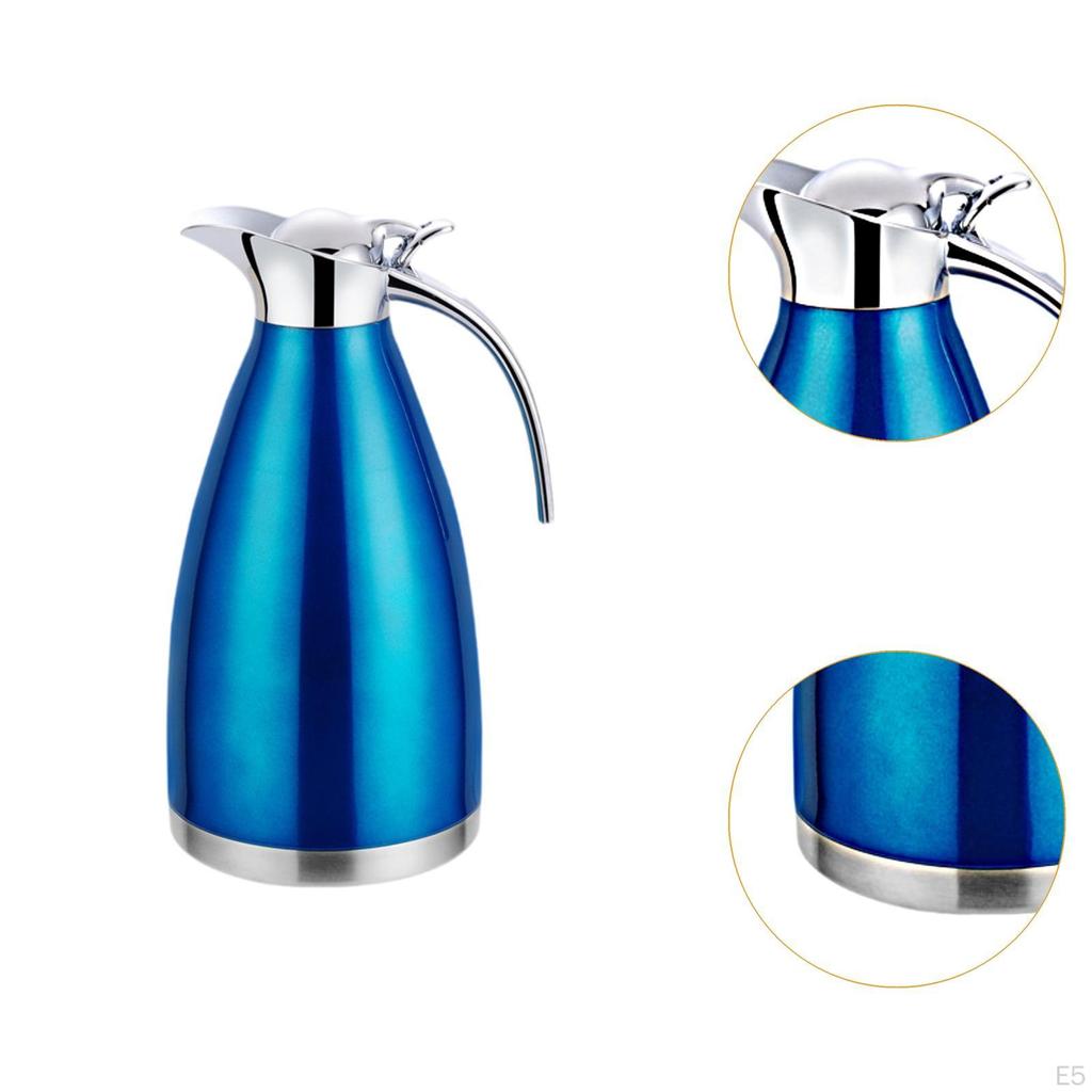Stainless Steel Pitcher Cold Beverage with Lid Reusable Teapot Jug Tea Dispenser for