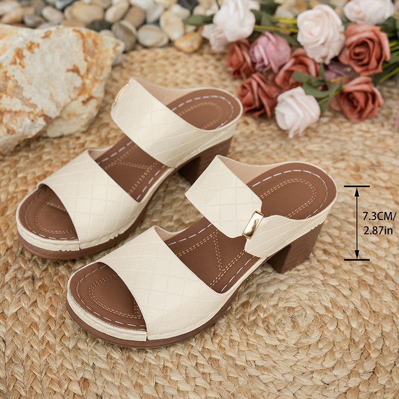 Fashion Super Lightweight High Heels Sandals Women Summer Plus Size 36-43 Thick Heeled Slippers Woman Comfort Open Toe Casual Sandalias
