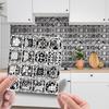 10pcs 3D Self Adhesive Wallpaper Waterproof Wall Decals Retro Crystal Tile Wall Sticker  Bathroom
