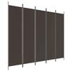 VidaXL Cloison de Séparation 5 Panneaux Séparateur de Pièce Pliable Diviseur Écran d'Intimité Paravent Décoration Salon 350187