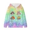 Labubu Printed Kids Long Sleeve Anime Boys Girls Hoodies Autumn Casual Clothes Thin Coat Children Cartoon Jackets Gifts