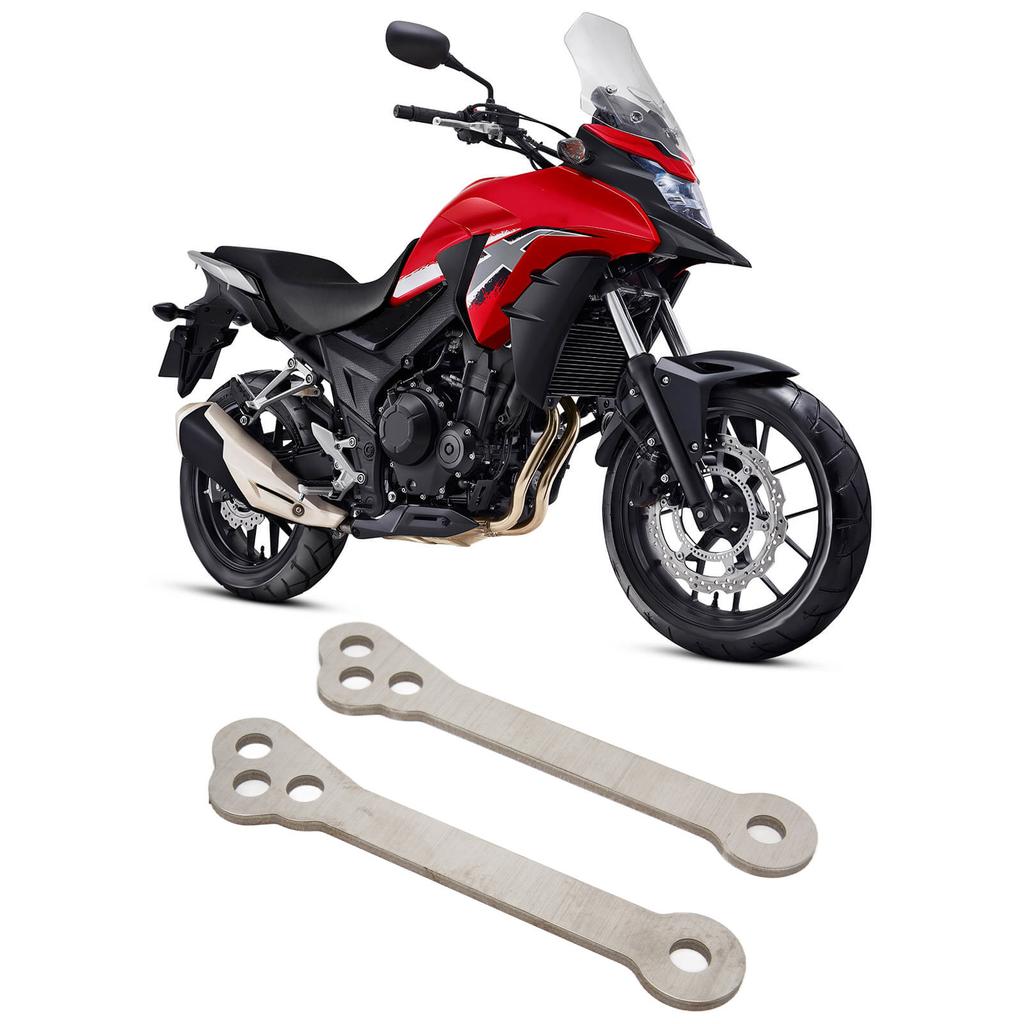 2pcs Motorcycle Rear Lowering Links Kit Stainless Steel Silver Replacement for CB500X CB400X 2019‑2021