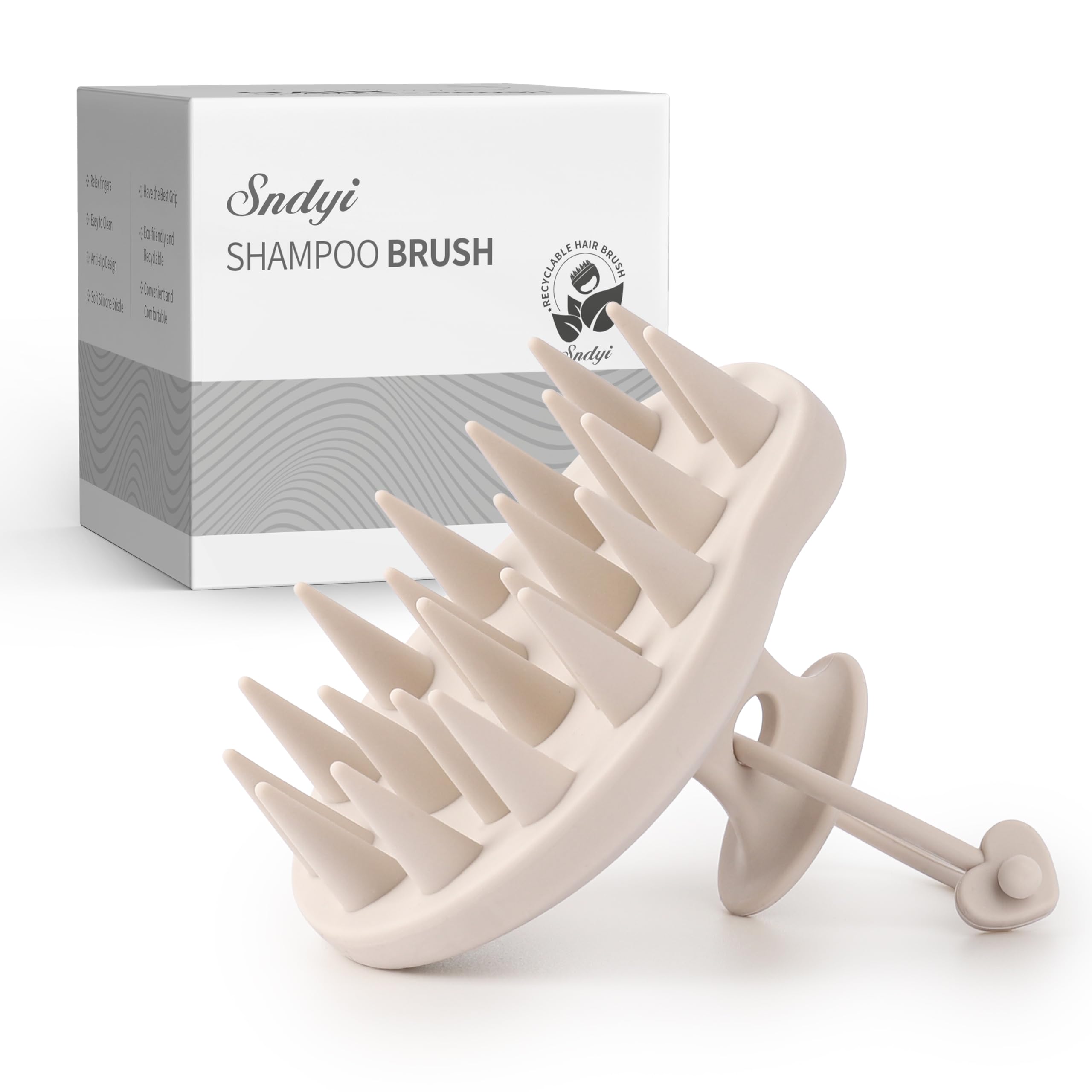 

Sndyi Silicone Scalp Shampoo Brush with Detachable Scalp Scalp Shampoo Brush for Gentle on the Scalp Massage Hair Brush for Head Scalp Oatmeal Brush,