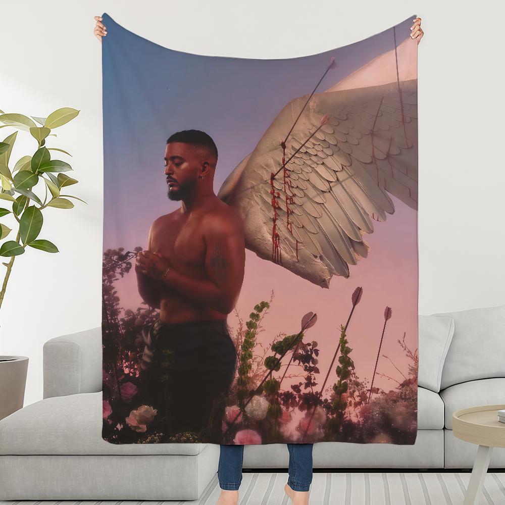 Blanket French Throw Super Cosy Singer Plush Living Room Sofa Couch Childish Birthday S-SlimaneS-ES Gifts