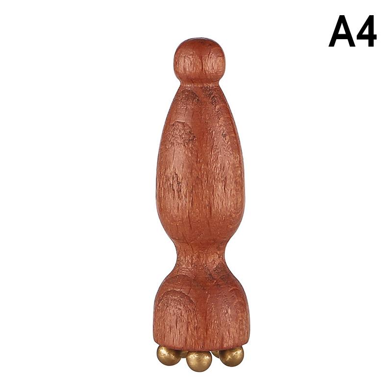 

Для расслабления точек лица Инструмент для массажа меридианных акупунктурных точек Мини лотосовая коробочка Гуа Ша для лица Латунный шарик Деревянный массажер для глаз