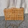 2024 Retro Rattan Acrylic Evening Bag with Trendy Shoulder Chain