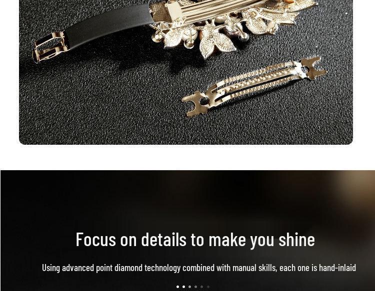 Strasslegierung Haarspange für stilvolle Hochsteckfrisuren, große Größe