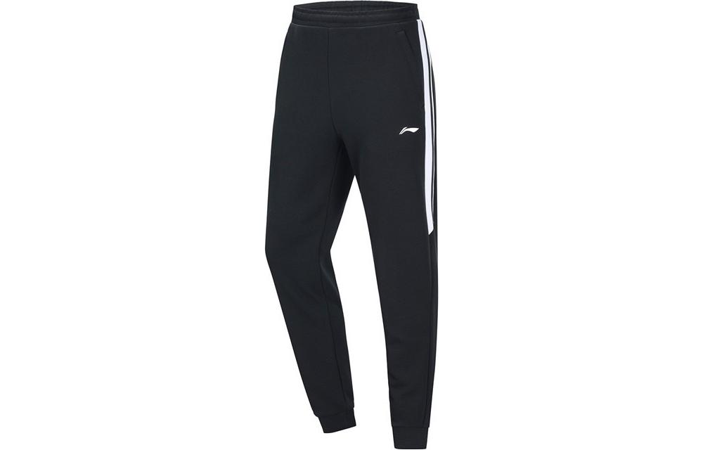 Li Ning Training Series Knitted Sweatpants Men s Black Moderate Cuffed Pants AKLQ037-1 XXXL