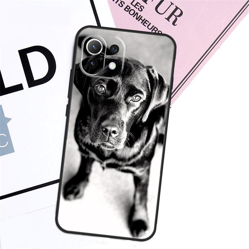 Black Labrador Dog Case For POCO M6 Pro X6 X3 X4 X5 F3 F4 F5 M5s Xiaomi 13 14 13T Pro 11T 12T 12 Lite Cover