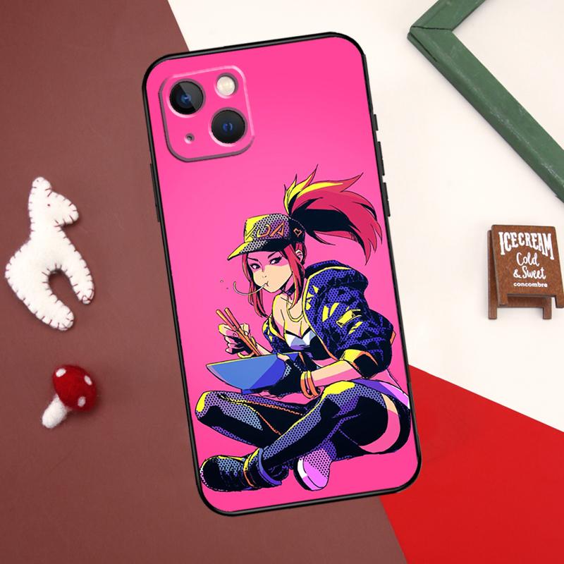 Kda Kaisa Ahri Akali Case For iPhone 13 12 11 14 15 Pro Max 7 8 Plus X XR XS Max 12 Mini SE 2020 2022 Cover Coque