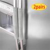 2Pcs/Set  Refrigerator Door Handle Cover Kitchen Appliance Decor Fridge Oven Handle Antiskid Door Knob Protector Black Grey Red