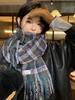 Women Winter Knitted Scarf Headscarf Ladies Men Casual Classic Plaid Tassel Scarve Mujer Male Foulard Long Wrap Shawl New Korean