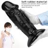 Soft Huge Dildo Thick Cock Penis Adult Sex Toy For Women Vagina Anal Masturbators Black