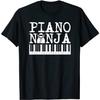 Lustiges Klavier Ninja Klavierliebhaber T-Shirt für Pianisten MM, Langarmshirt, Sweatshirt, Hoodie
