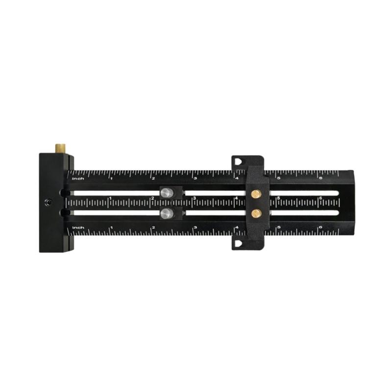 Metric/Inch Aluminum Limit Ruler Double Line Marking Ruler Multifunction Scribing Marking Ruler Measurement Tool