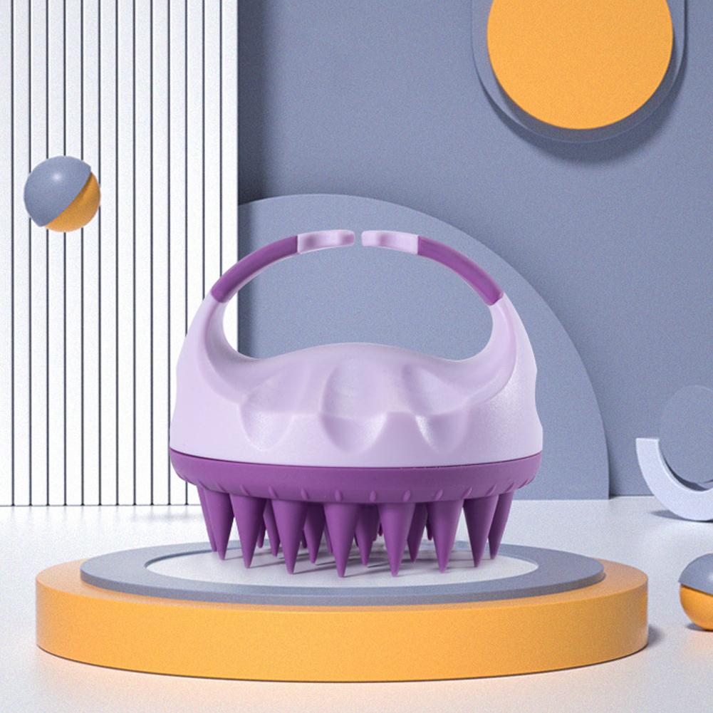 Silicone Scalp Massager Shampoo Brush For Hair Wash & Head Massage Tool For Bath Shower, Gentle Exfoliating Scrubber For Adults