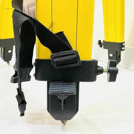 Trípode de aluminio de 63'' para trabajos pesados, trípode de doble bloqueo, soporte de nivel para encuestas