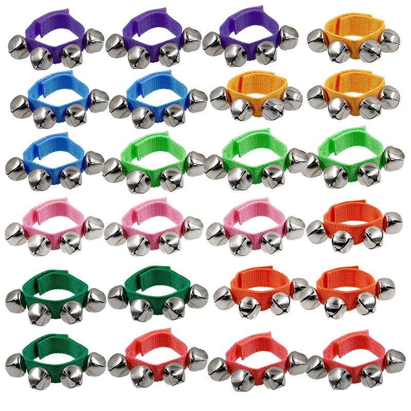 Rhythm Wrist Band Jingle Bells Musical Instruments Gift for Kids Hand Percussion Shakers Preschool Education Early Learning Toys