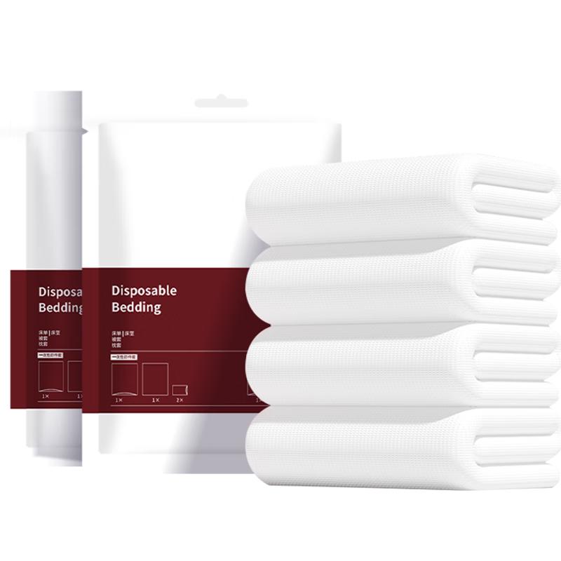 Disposable Cotton Feel 4-Piece Bedding Set