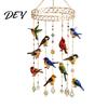 Modern Minimalist Patio Decor Graceful Bird Wind Chime, Stained Outdoor Sun Catcher Windchime, Colorful Yard Dreamy Romantic Room Accents Decorations,