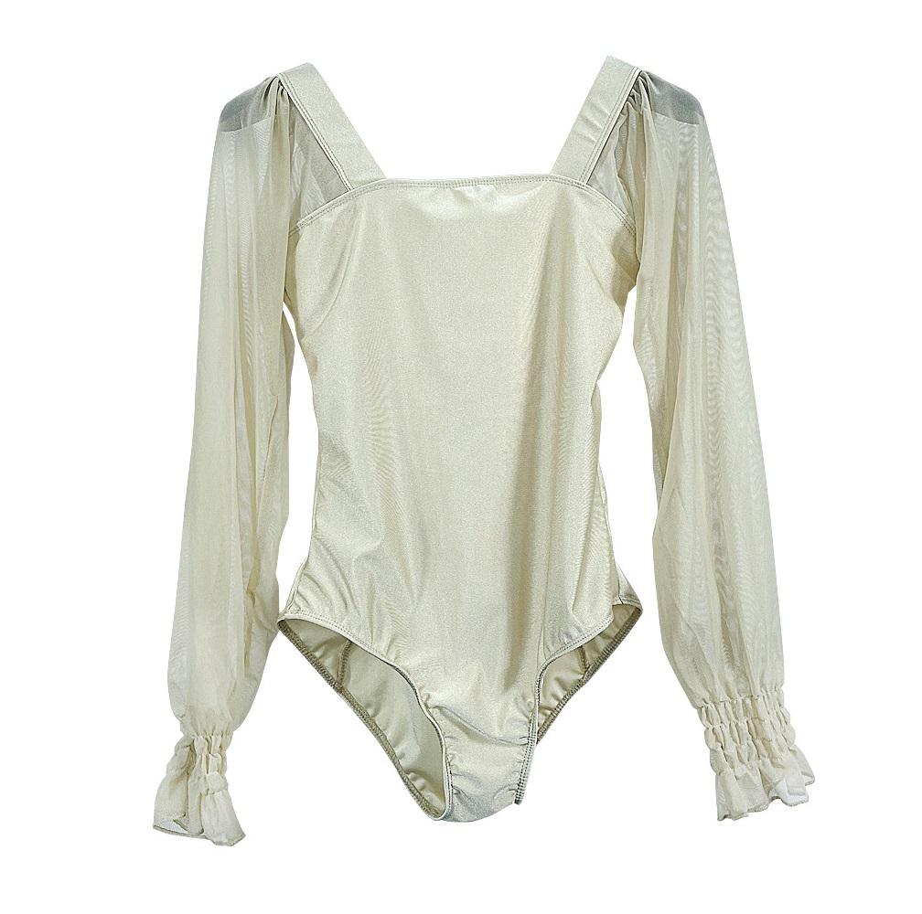Ballet Dance Costume, Women's Summer Chinese Dance Jumpsuit, White Gymnastics Costume, Body Suit, Aerial Yoga Practice Suit, Body Suit