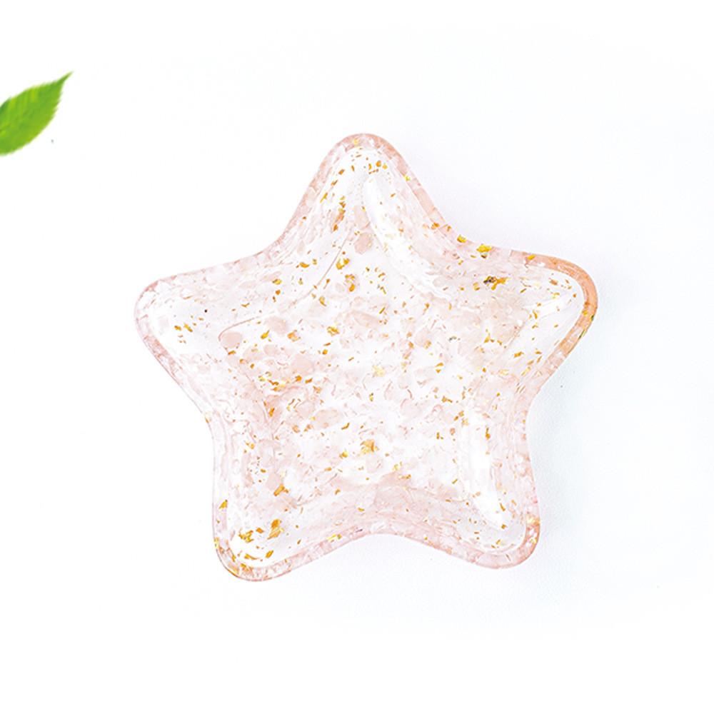 Crystal Gemstone Star Shape Storage Box With Geometric Design For Home Decor And Gifts