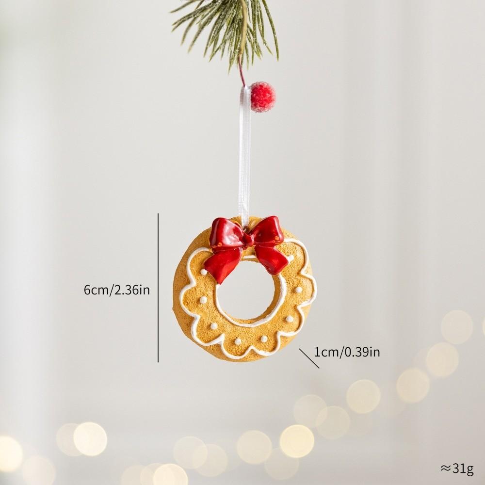 1/2/3Pcs Handmade Christmas Tree Hanging Pendants Painted Christmas Tree Ornaments  Seasonal Decor