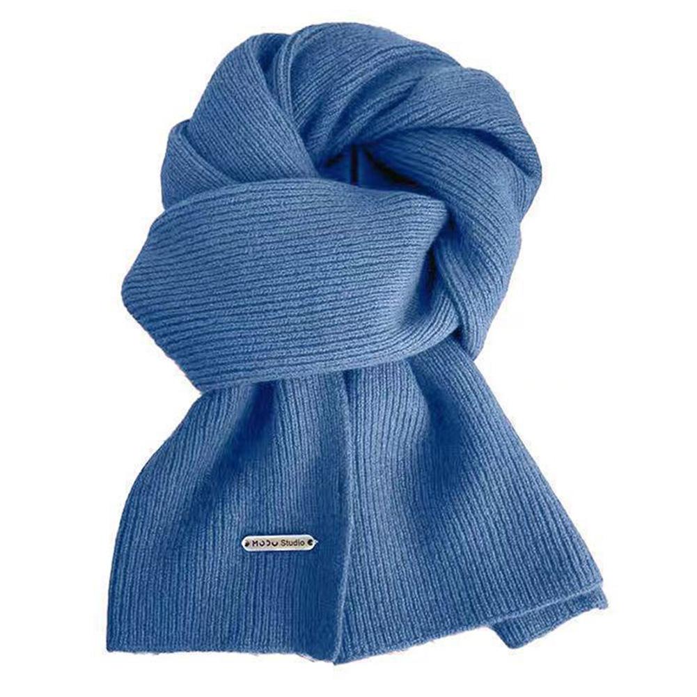 Winter Scarf Women,Solid-Color Wool Knitted Scarf,Soft Fall Winter Thick Warm Shawl,Versatile All Match Warm Shawl For Outdoor