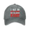 Seriouslys We All Know Im The Favorite Baseball Cap Vintage Adjustable Suitable for Unisex and Women Washed Baseball Cap