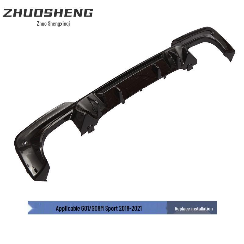 BMW X3 G01/G08 Rear Lip Kit: Glossy Black Carbon Fiber Diffuser