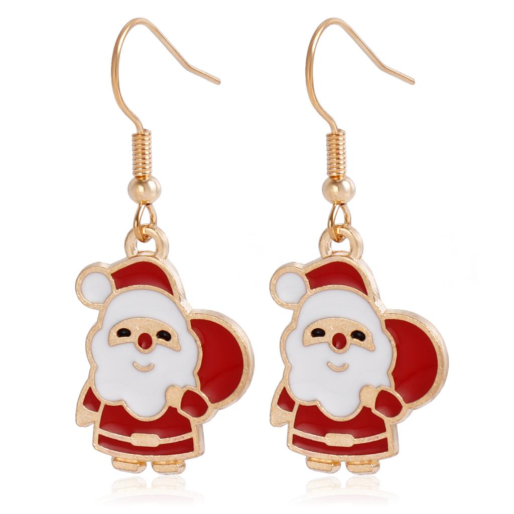 European and American Christmas earrings, new Santa Claus Elk snowflake earrings Christmas gifts