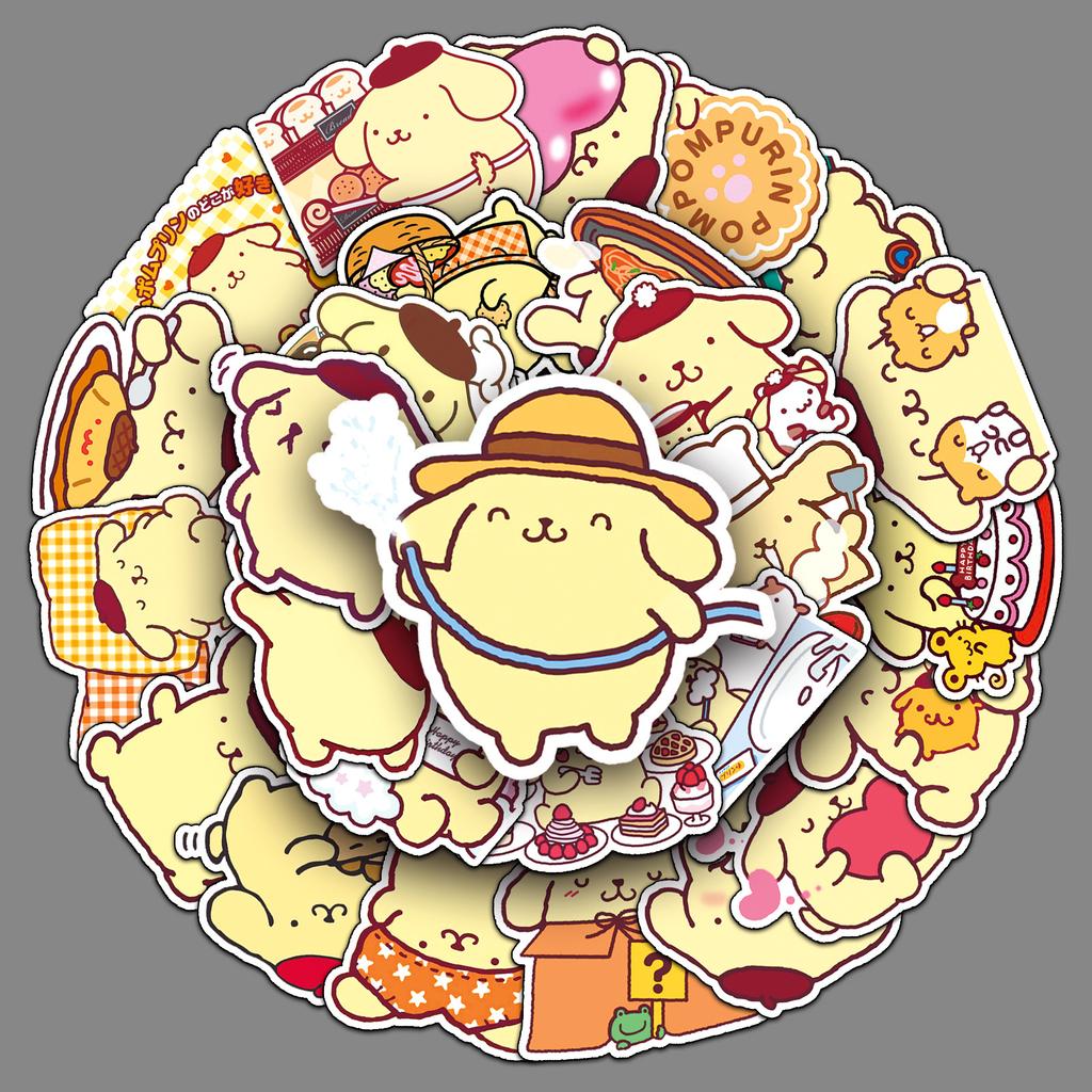 50 Sanrio Pudding-chan Adorable Gukka Sticker Set for Notebooks and Luggage