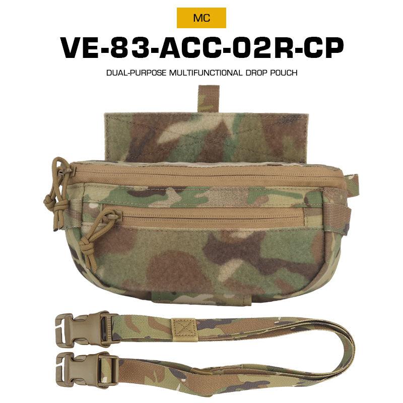 Pochette Drop Pouch Pochette Suspendue Compacte Dangler Abdominal Pack Sac à Bandoulière à Libération Rapide Gilet Porte-Plaques Équipement Airsoft