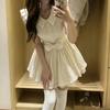 Beautiful Film Small Clothes French Sweet Age Reduction Apricot College Style Travel Doll Collar Dress Female Princess Dress Summer