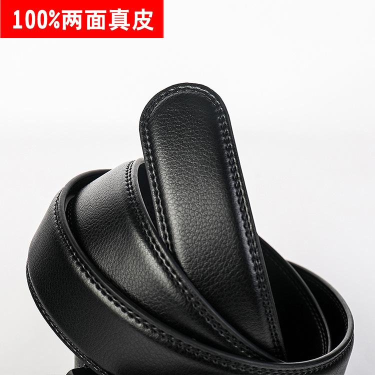 Leder Herren Gürtel, Lässiger Herren Automatikschließe Gürtel Business Weiches Rindsleder Gürtel