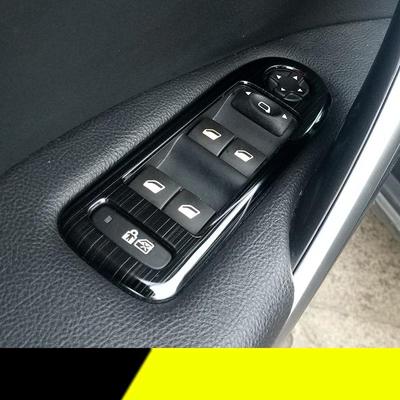 Para peugeot 508 citroen c5 acessórios 4 pçs/lote interior do carro frente + porta traseira janela levantador painel capa caso guarnição decoração