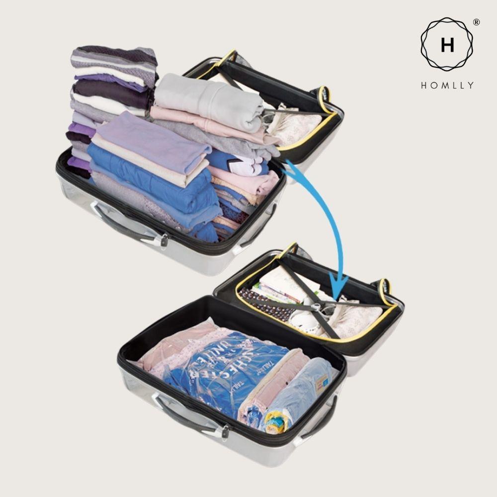 Homlly 10pcs Travel Roll-Up Compression Space Saver Bags - No Vacuum or Pump Needed