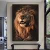 Black White Animals Art Lions Oil Painting Canvas Art Posters and Prints Wall Pictures for Living Room Home Wall Decor
