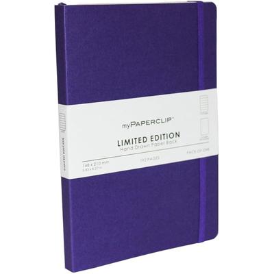 myPAPERCLIP Limited Edition Notebook | Hand Drawn Paper Back | Notebook For Gifting | Plain, 192 Pages, A5, 100 GSM, Ame