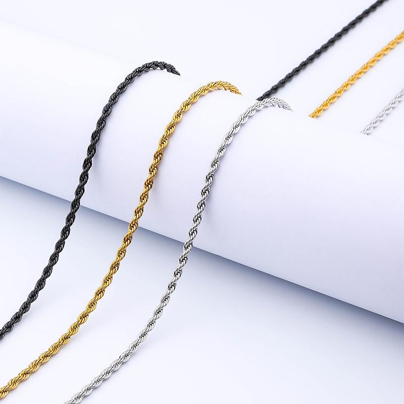 0.9/1.2/1.5/2.0Mm Stainless Steel Necklace For Men Hip Hop Titanium Steel Square Snake Chain Necklace Jewelry Accessories