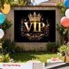 2D flat, 1 luxurious royal gold VIP photography background with elegant gold pattern - polyester fiber photo background,