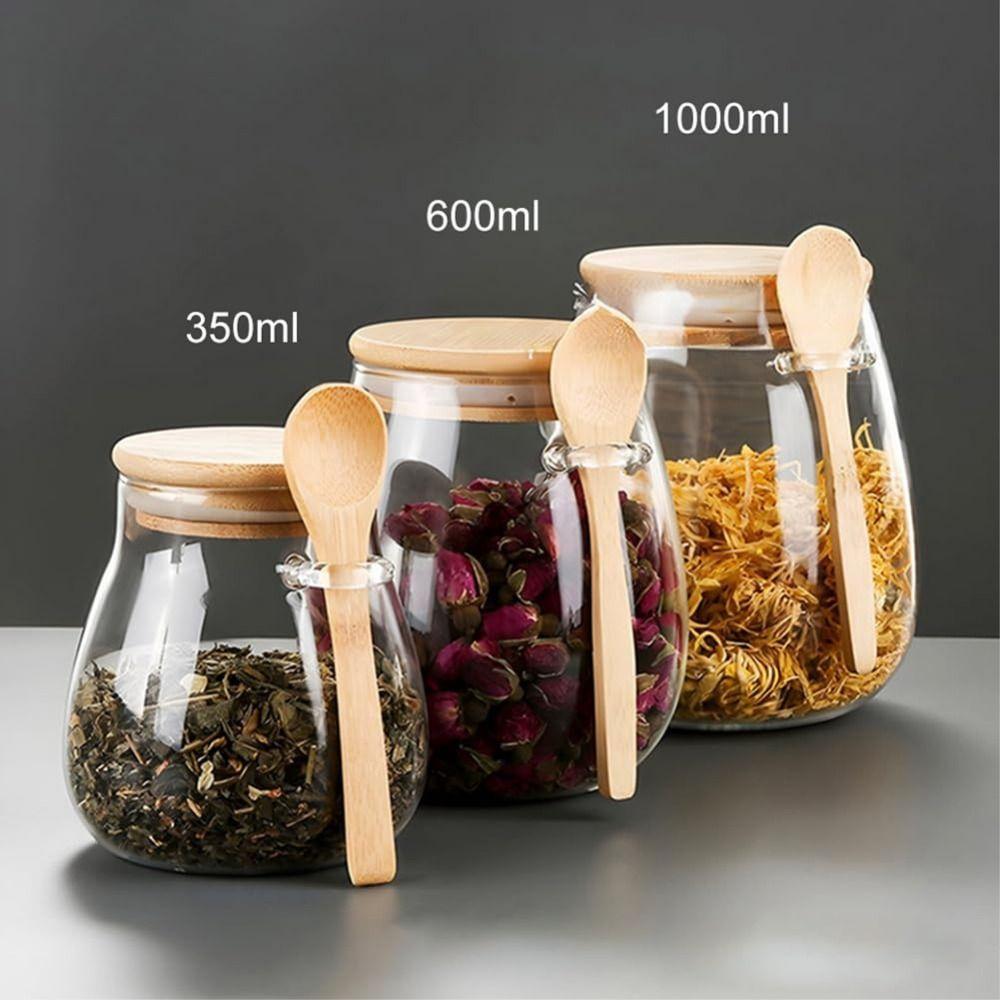 Auslaufsichere Glas-Aufbewahrungsgläser Weithals-Lebensmittelaufbewahrungsbehälter Glasbehälter Glasdose Büro