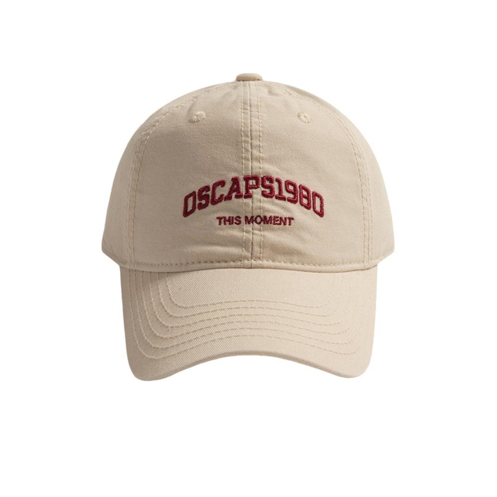 Korean Style Letter Embroidered Cap Cotton Cotton Peaked Hat Sunscreen Baseball Cap  Boys Girls