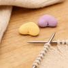 12 Pièces Bouchons pour Aiguilles à Tricoter en Silicone Forme de Cœur Bouchons d'Aiguilles à Tricoter Petits Protections de Pointe Mignonnes pour Pull Écharpe Crochet
