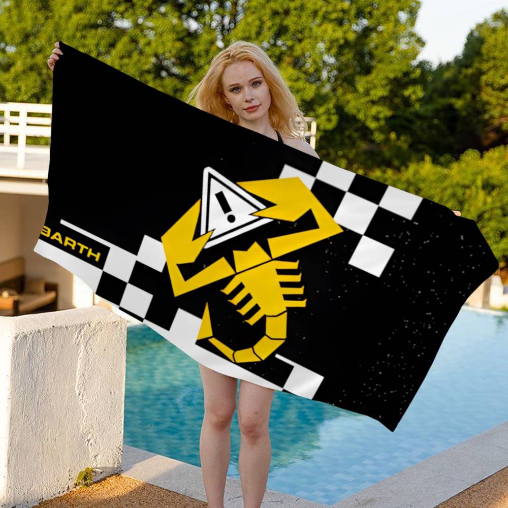 A-AbarthS-S Mikrofaser Bedrucktes Strandtuch Bergsteigen Yoga Strand Schwimmen Laufen Saugfähiges Weiches Handtuch
