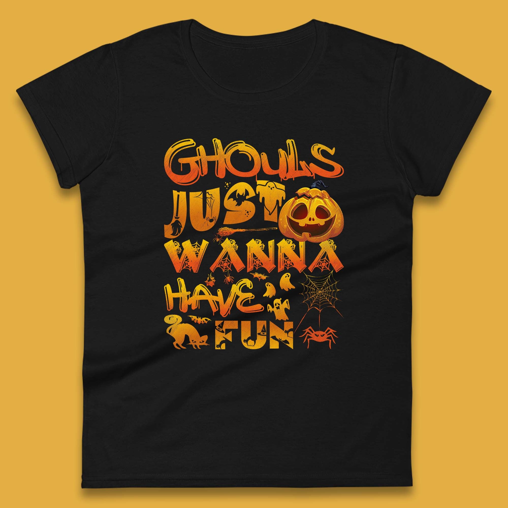 

Ghouls Just Wanna Have Fun Halloween Disco Ghost Ghouls Night Out Spooky Season Womens Tee T Shirt Mens Tops Unisex Top 2XL